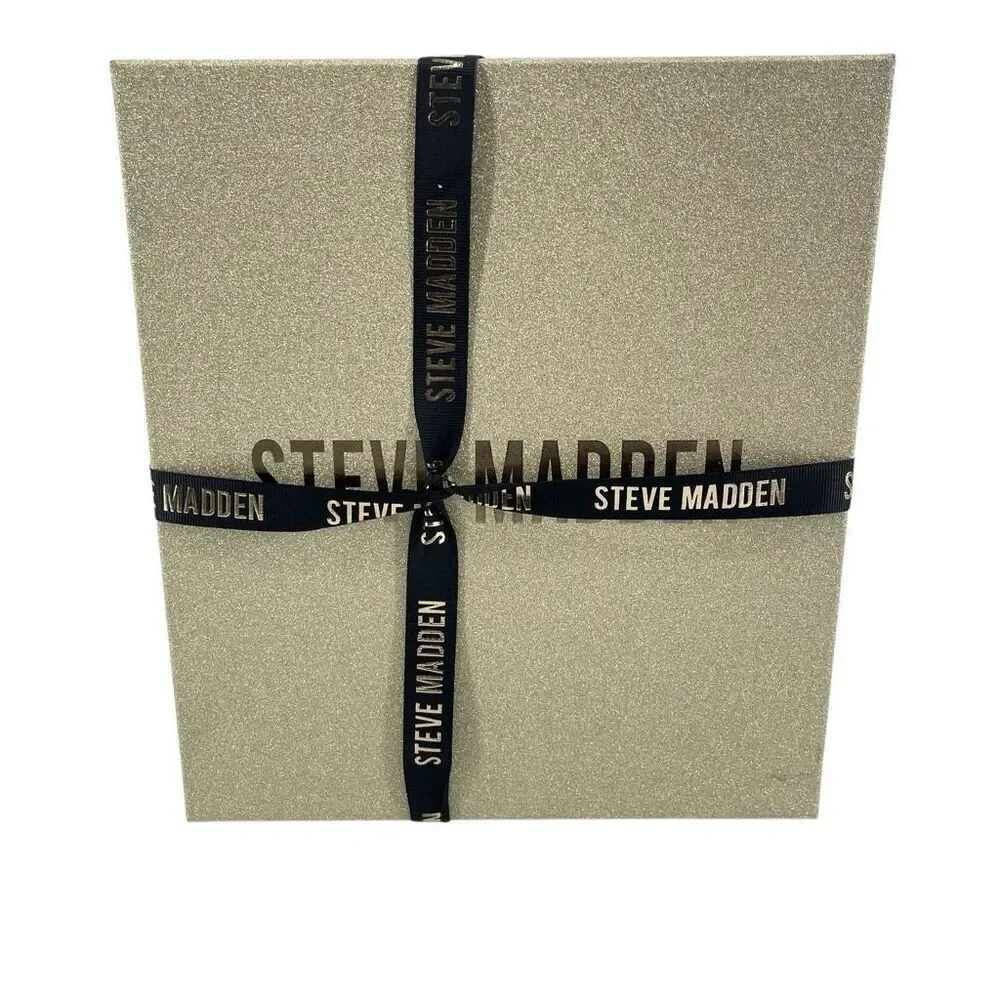 Steve Madden Women’s Embellished Beanie & Scarf Gift Set — Black — New in Box